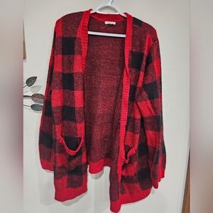 Maurices plaid cardigan,size 2X.